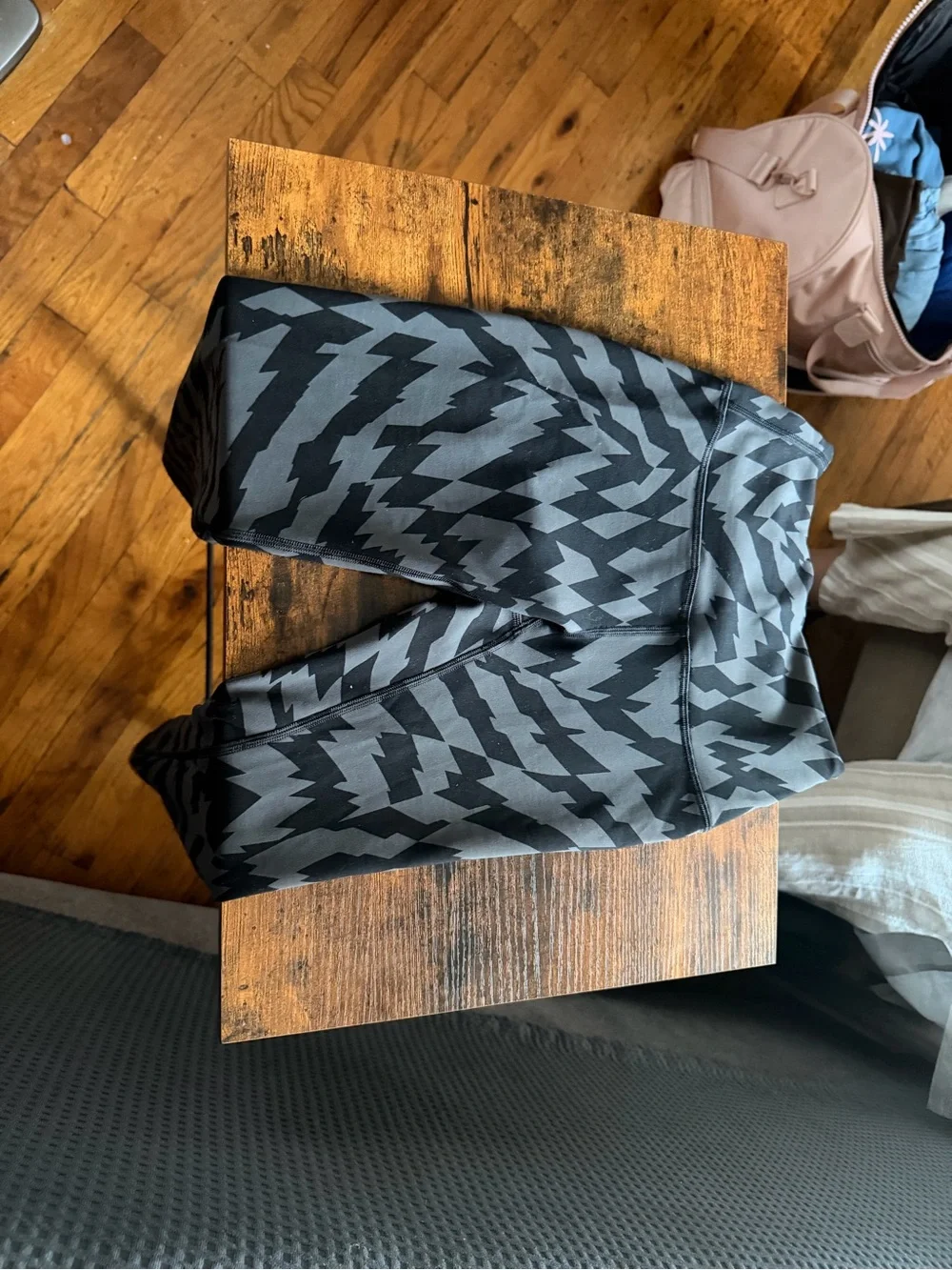 lululemon athletica Men’s Black & Gray Zigzag Athletic Shorts